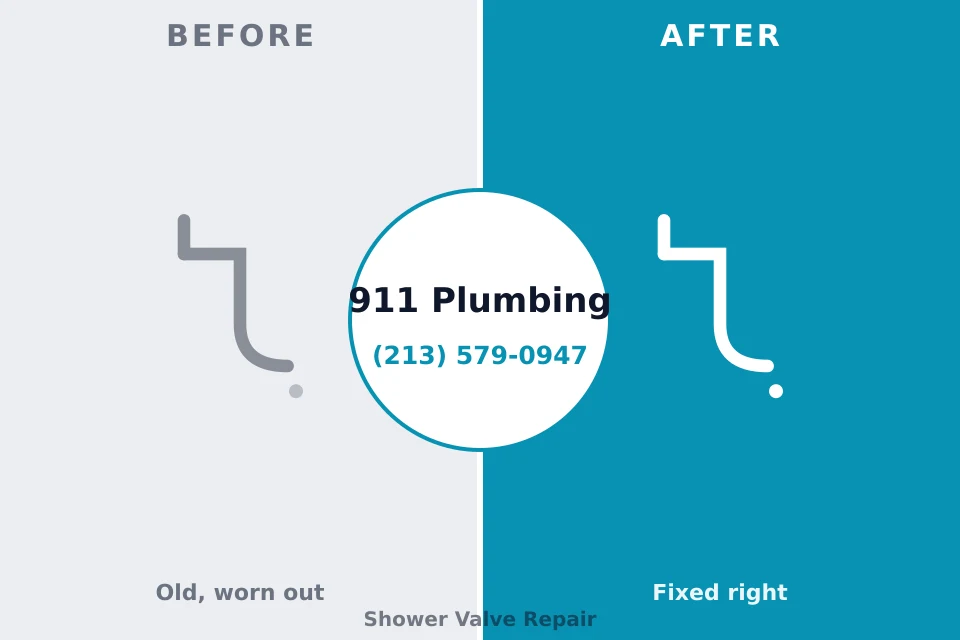 Before and after: plumbing repair North Kensington, MD